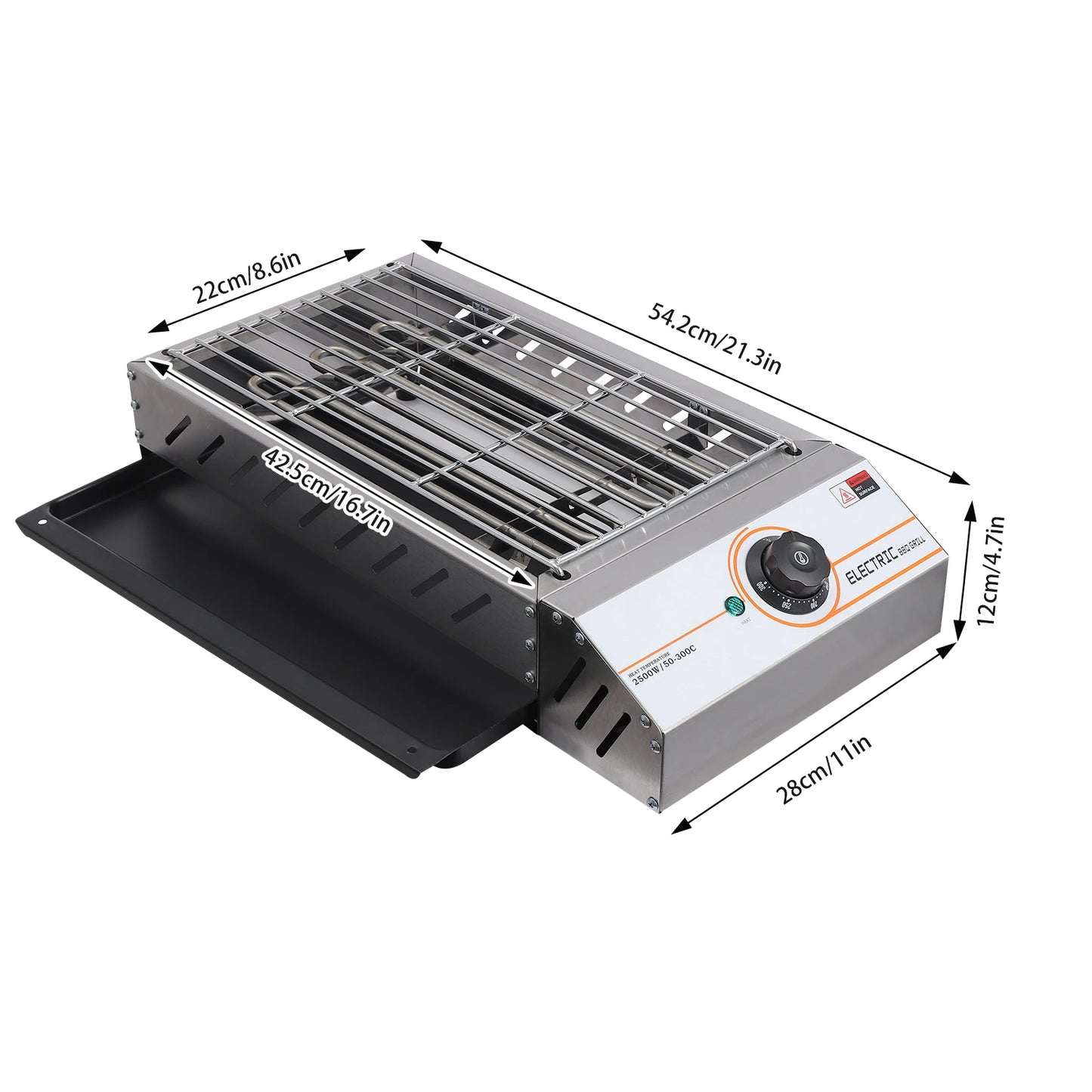 2500W Sähkökäyttöinen pöytägrilli **NOPEA TOIMITUS**