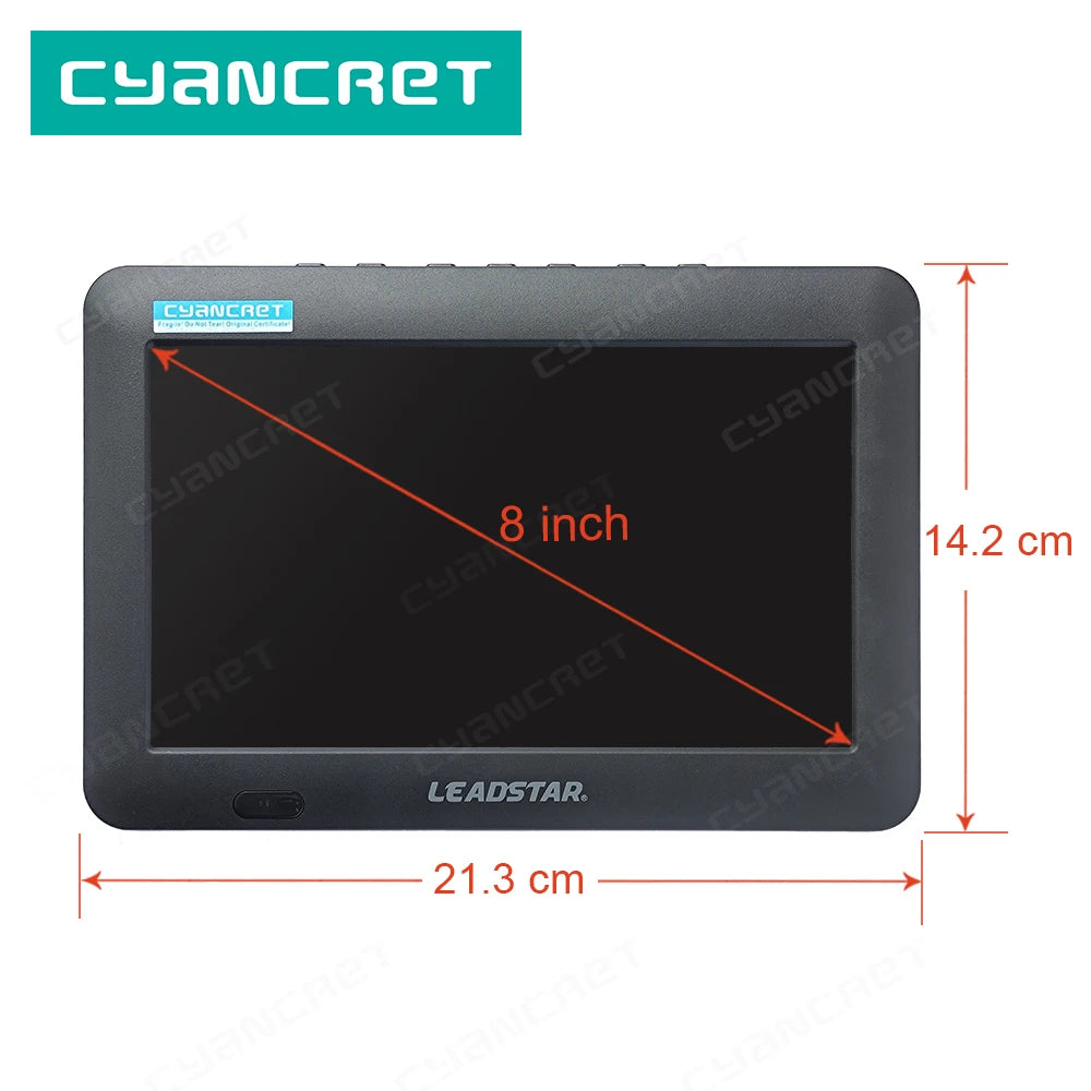 HD matkatelevisio 8"